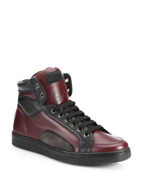 prada suede high top sneaker